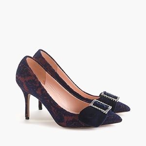 J.Crew Elsie Velvet Brocade Heels